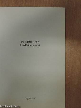 TV-Computer kezelési útmutató