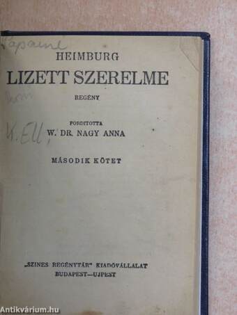 Lizett szerelme I-II.