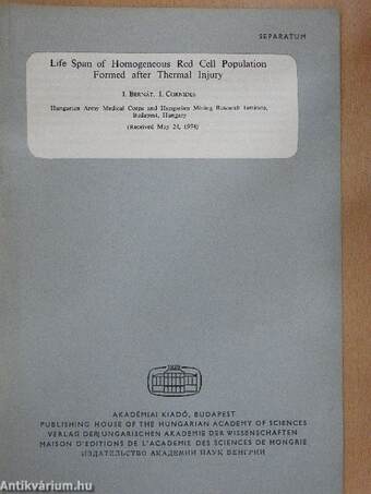 Life Span of Homogeneous Red Cell Population Formed after Thermal Injury