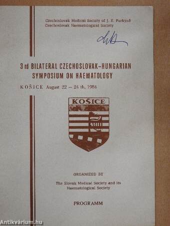3rd Bilateral Czechoslovak-Hungarian Symposium on Haematology