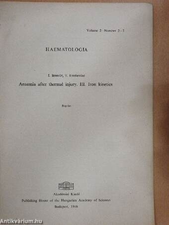 Anaemia after Thermal Injury - III. Iron kinetics