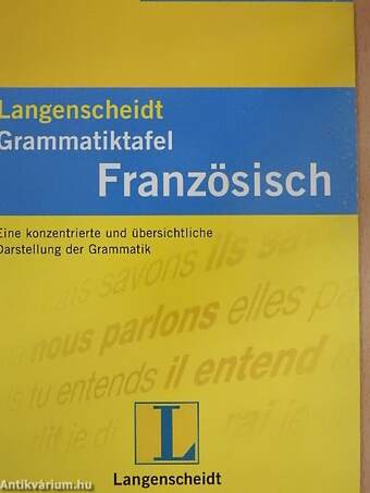 Langenscheidt Grammatiktafel Französisch