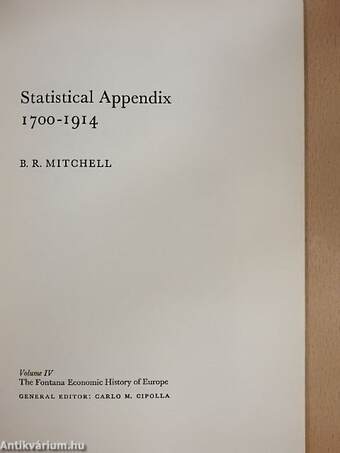 Statistical Appendix 1700-1914