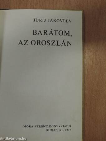 Barátom, az oroszlán