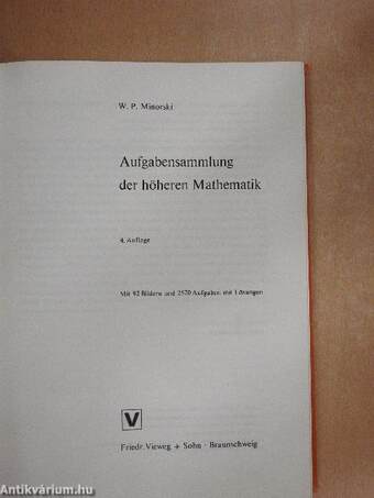 Aufgabensammlung der höheren Mathematik