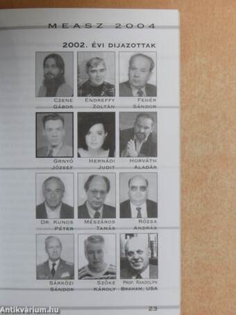 A Magyar Ellenállók és Antifasiszták Szövetségének évkönyve 2004