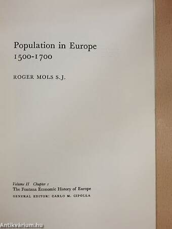 Population in Europe 1500-1750