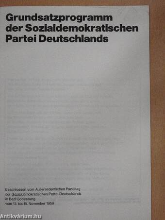 Grundsatzprogramm der Sozialdemokratischen Partei Deutschlands