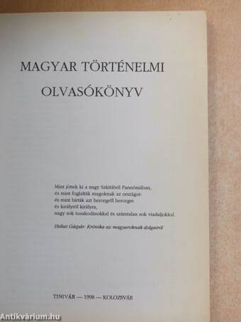 Magyar történelmi olvasókönyv