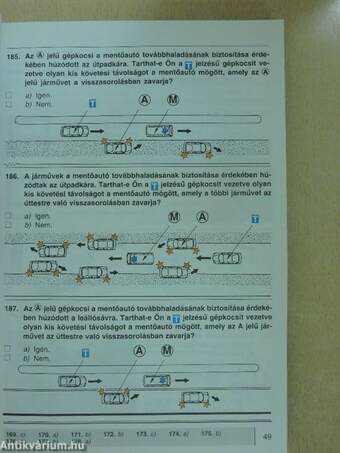 A járművezetői vizsga teszt kérdéseinek gyűjteménye