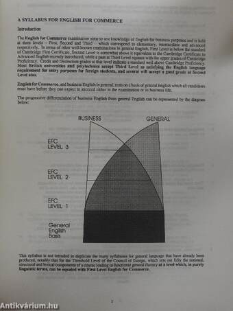 A Syllabus for English for Commerce