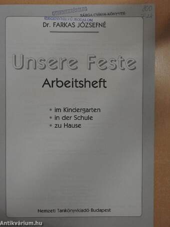 Unsere Feste - Arbeitsheft