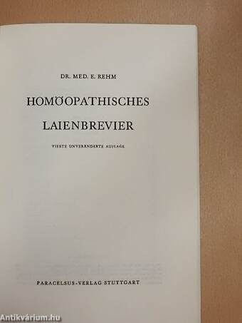 Homöopathisches Laienbrevier