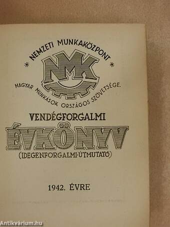 NMK Vendégforgalmi évkönyv 1942. évre