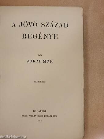 A jövő század regénye I-II.