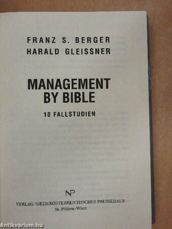 Management by Bible