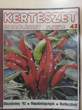 Kertészet és Szőlészet 1992. január-december