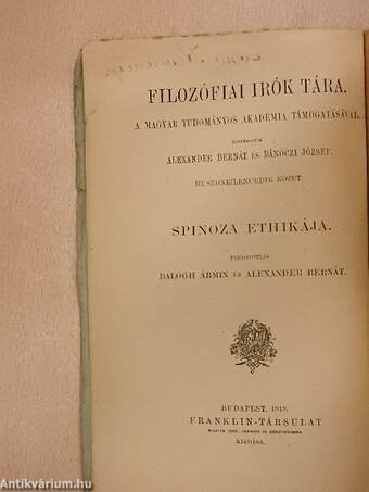 Spinoza ethikája