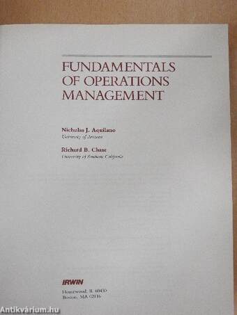 Fundamentals Of Operations Management