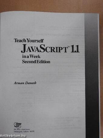 Teach Yourself Javascript 1.1 in a Week - CD-vel