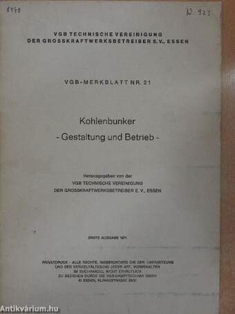 Kohlenbunker - Gestaltung und Betrieb -