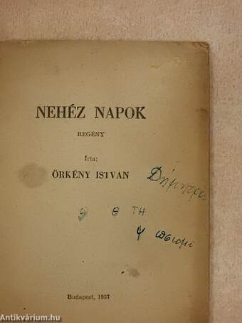 Nehéz napok