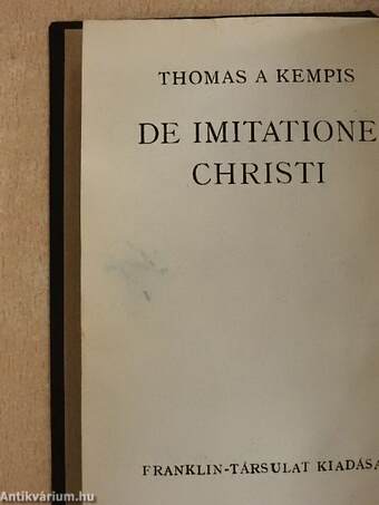 Krisztus követéséről/De imitatione Christi