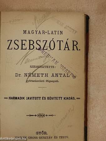 Magyar-latin zsebszótár