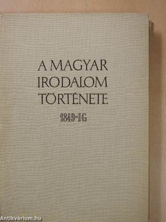 A magyar irodalom története I-III.