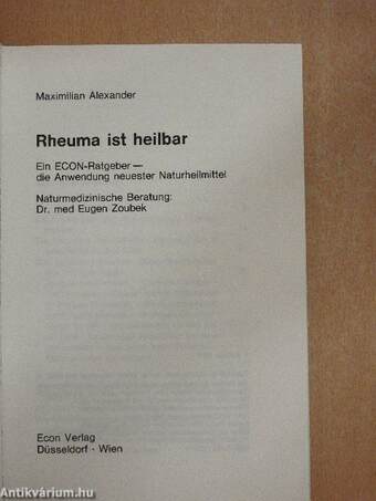 Rheuma ist heilbar