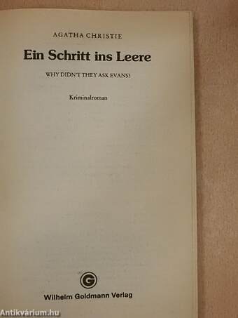 Ein Schritt ins Leere