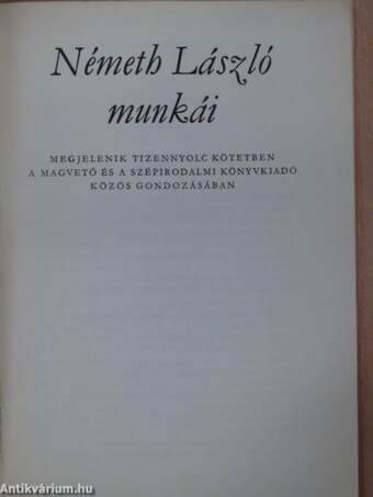 Németh László munkái