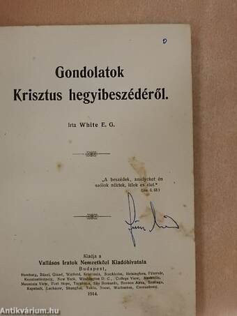 Gondolatok Krisztus hegyibeszédéről