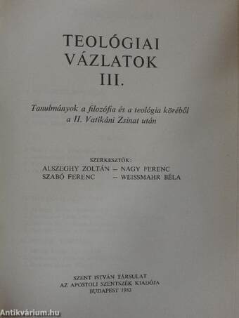 Teológiai vázlatok III.