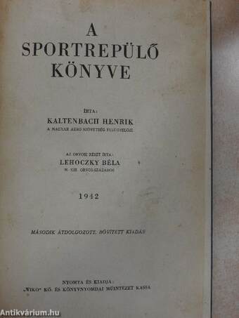 A sportrepülő könyve