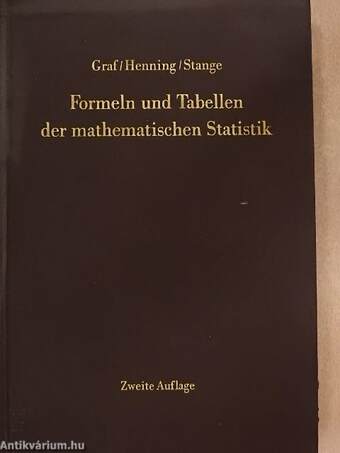 Formeln und Tabellen der mathematischen Statistik