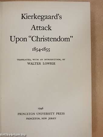 Attack upon "Christendom" 1854-1855