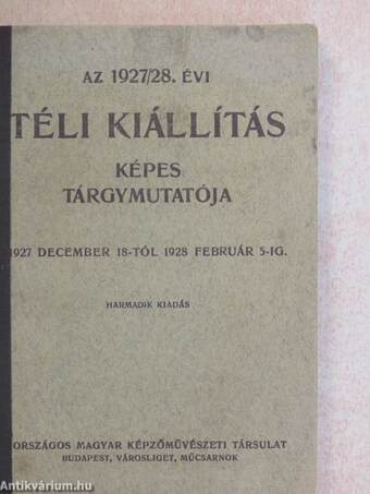 Az 1927/28. évi téli kiállítás képes tárgymutatója
