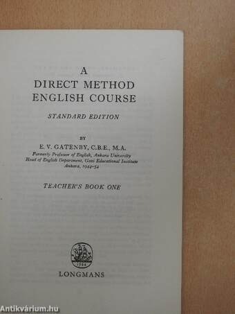 A Direct Method English Course - Teacher's Book 1