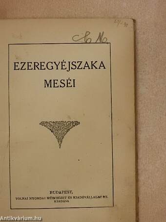 Ezeregyéjszaka meséi