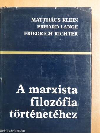 A marxista filozófia történetéhez