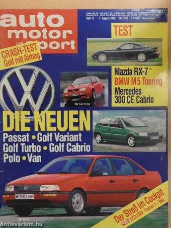 Auto Motor und Sport Heft 17 7. August 1992