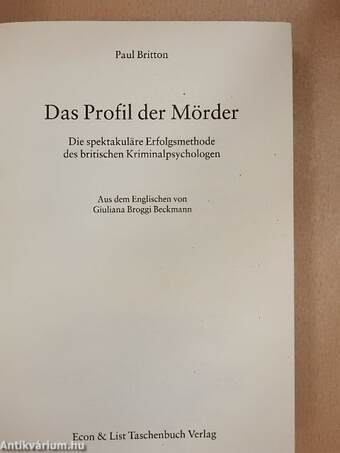 Das Profil der Mörder