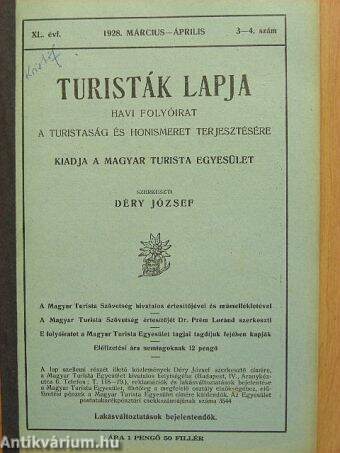 Turisták lapja 1928. március-április