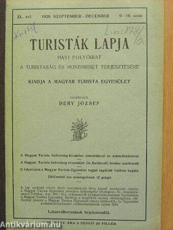 Turisták lapja 1928. szeptember-december