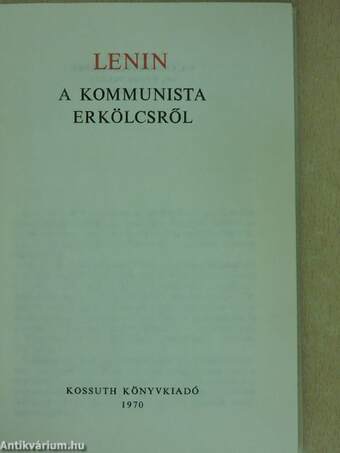 A kommunista erkölcsről