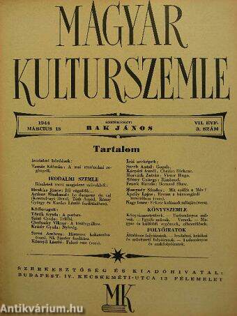 Magyar Kulturszemle 1944. március 15.