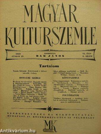 Magyar Kulturszemle 1943. június 15.