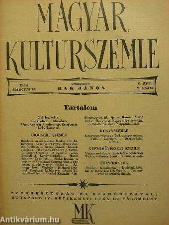 Magyar Kulturszemle 1942. március 15.