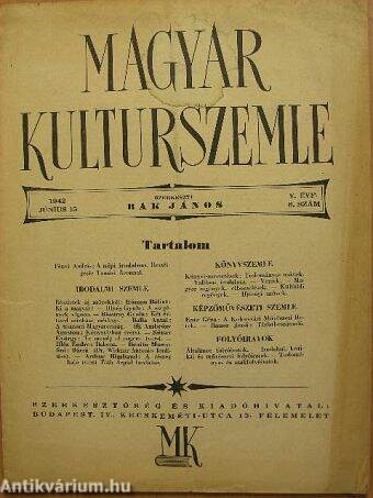 Magyar Kulturszemle 1942. június 15.